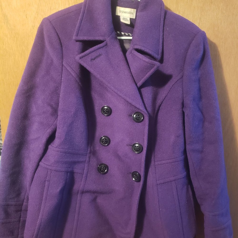 Medium sized, Purple St. John's Bay Pea Coat